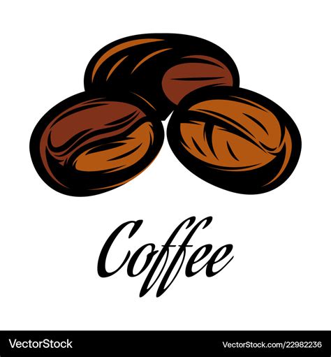 Color A Coffee Bean Royalty Free Vector Image VectorStock