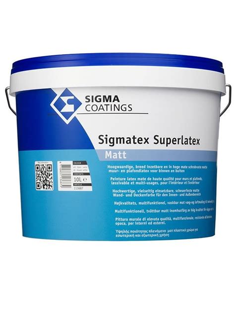 SIGMA Sigmatex Superlatex Matt muurverf voor binnen en buiten, klasse 1, schrobvast, (Bijwerken ...