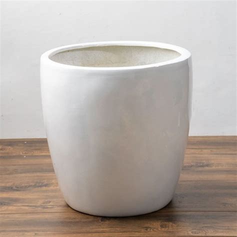 White Round FRP Planter For Home Size 15 Inch At Rs 1000 In Mumbai