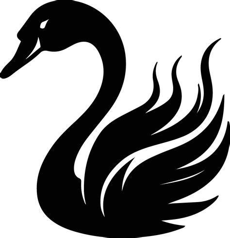 Black Swan Silhouette Portrait 38491790 Vector Art At Vecteezy