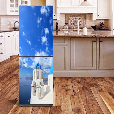 Yazi Fridge Refrigerator Door Sticker Cover Pvc Wall Decorative Murals