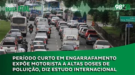 Período curto em engarrafamento expõe motorista a altas doses de