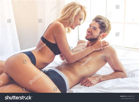 Beautiful Passionate Couple Having Sex On Stock Photo