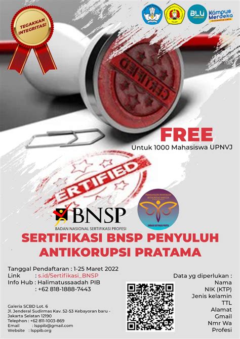 Sertifikasi BNSP Penyuluh Antikorupsi Pratama Fakultas Ilmu Sosial