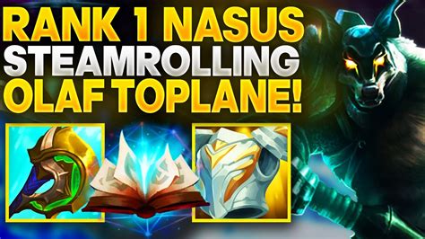 Rank 1 Nasus Steamrolling Olaf Toplane Carnarius League Of Legends