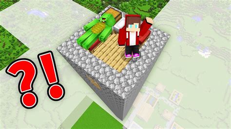 Mikey And Jj Woke Up On The Highest Tower In Minecraft Maizen Youtube