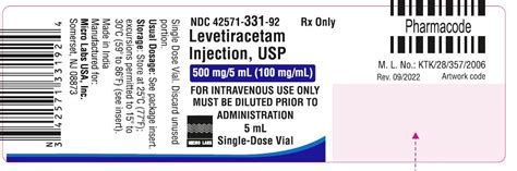 Levetiracetam Injection Fda Prescribing Information Side Effects And