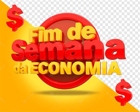 Fim De Semana Da Economia Selo 3d Dourado Vermelho Para Composição Psd