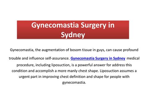 Ppt Gynecomastia Surgery In Sydney Powerpoint Presentation Free Download Id 12331009