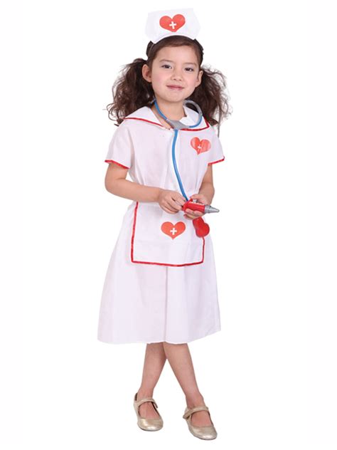 Stylesilove Little Girls Lovely Nurse Halloween Costume Party Dress