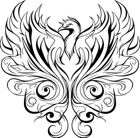 Eagle tattoo design black and white Royalty Free Vector