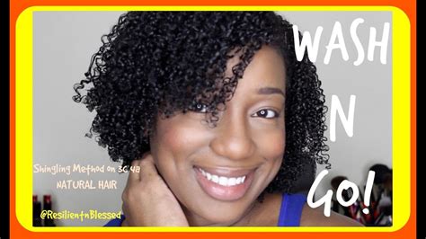 The BEST Wash N Go 3c 4a Hair The Shingling Method Night Time