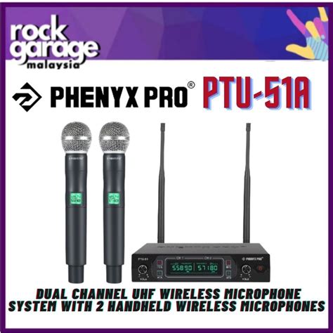 Phenyx Pro Ptu A Dual Channel Uhf Wireless Microphone System With