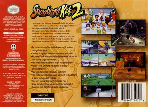 Snowboard Kids 2 Para Nintendo 64 1999