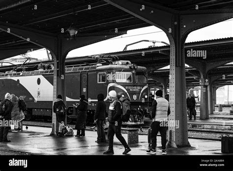 Train At Bucharest North Railway Station Gara De Nord Bucharest