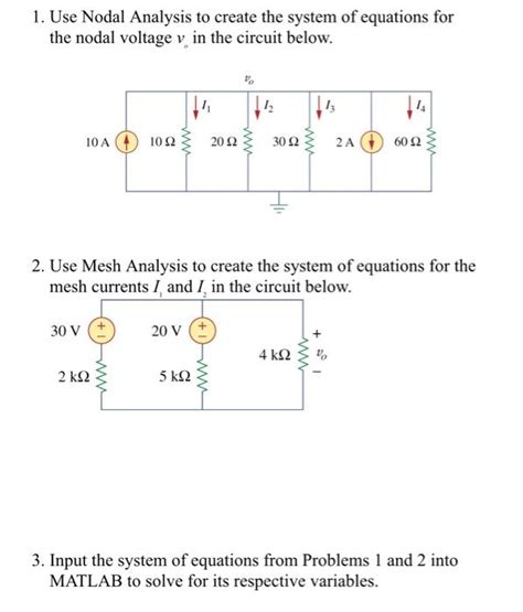 Solved Use Nodal Analysis To Create The System Of Chegg