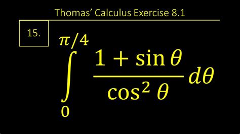 Exercise Question Thomas Calculus Th Edition Chapter