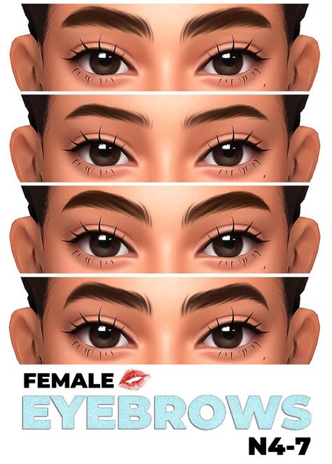 EYEBROWS N4 7 PoyoPoyo Sims 4 Cc Eyes The Sims 4 Pc Sims 4