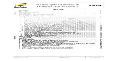 PROCEDIMIENTO DEL RÉGIMEN DE IMPORTACIÓN PDF fileconcluye con el