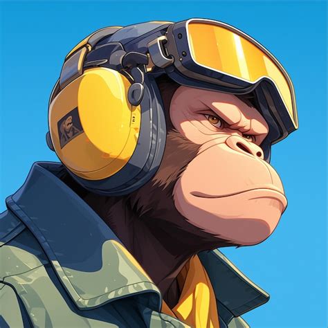 Un Piloto De Mono Juguet N Al Estilo De Las Caricaturas Vector Premium