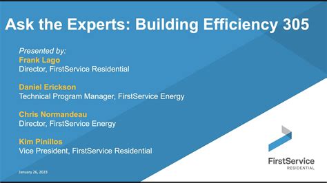 Ask The Experts Building Efficiency Youtube