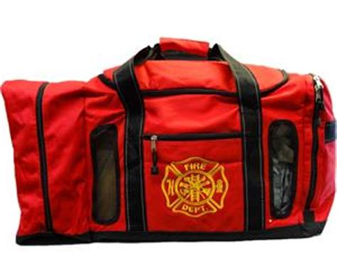 Firefighter Gear Bag with Embroidered Fire Scramble