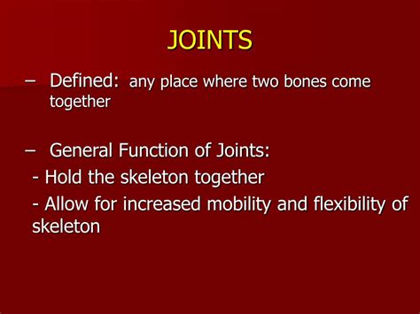 Ppt Chapter 9 Joints” Powerpoint Presentation Free Download Id