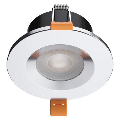 Strata One Cct Led Fire Rated Downlight Ip65 6w Dimmable Slim Polish