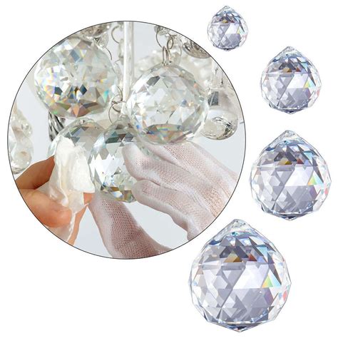 Feng Shui Hanging Crystal Glass Ball Mm Sphere Prism Faceted Sun