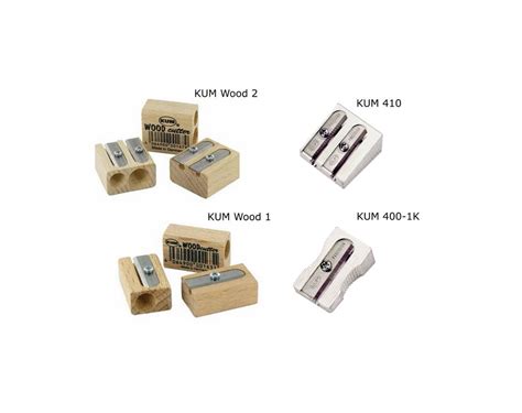 Kum Pencil Sharpener Double Hole Lead Pointers Wood 8mm 11mm Wooden