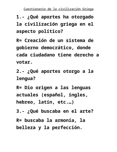 Doc Cuestionario De La Civilizaci N Griega Dokumen Tips