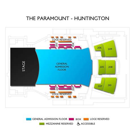 Paramount Huntington Seating Chart