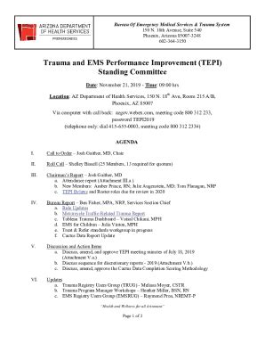 Fillable Online Trauma And Ems Performance Improvement Tepi Standing