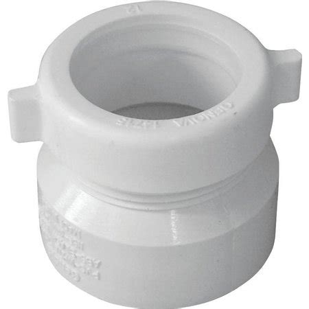 Genova Canplas Trap Pipe Adapter In Hub X Mnpt Pvc White