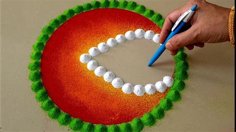 Simple Rangoli Design With Pen Easy Navratri Rangoli Diwali Rangoli Dussehra Rangoli Youtube