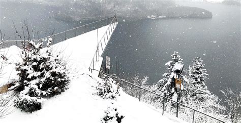 Triangle Viewpoint Of Hallstatt Winter Snow Mountain Landscape Hike