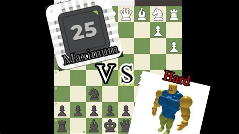 Chess Maximum Elo Vs Roblox Chess Sunfish Ai Hard Youtube