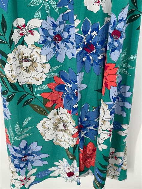 Lane Bryant Wrap Dress Maxi Womens Plus Size 22 24 Sleeveless Floral