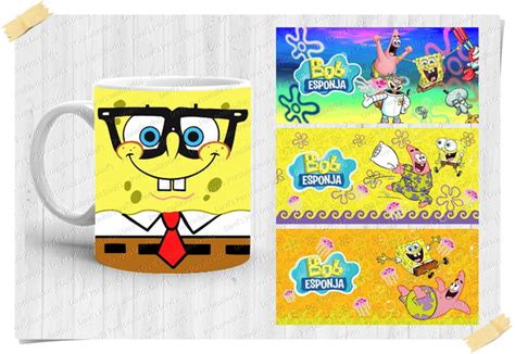 Arte Para Caneca Bob Esponja Itens Elo