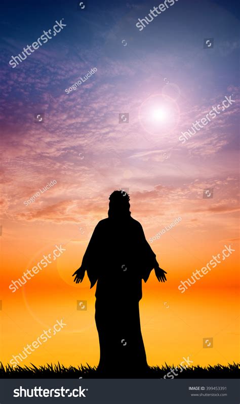 Jesus Silhouette Sunset Stock Illustration 399453391 | Shutterstock