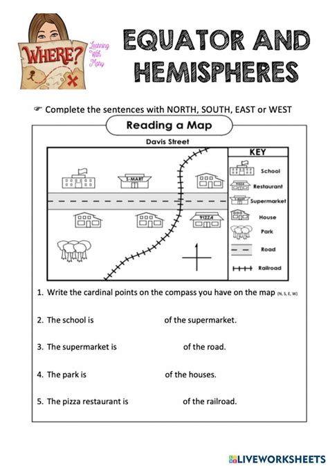 Reading A Map Worksheet Live Worksheets Worksheets Library