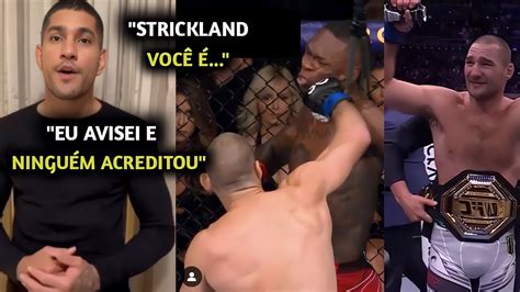 Poatan Profetiz0u Assit4m Alex Poatan Reage A VitÓria De Strickland Sobre Adesanya No Ufc 293