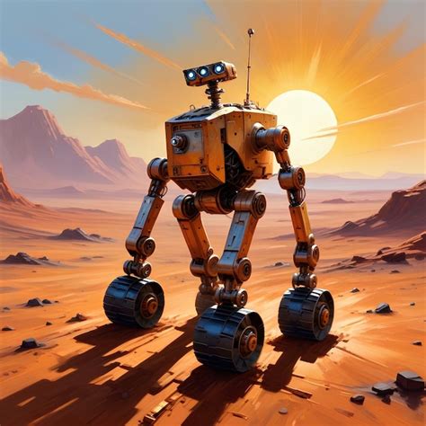 Premium Photo Robot Exploring The Planet Mars 7