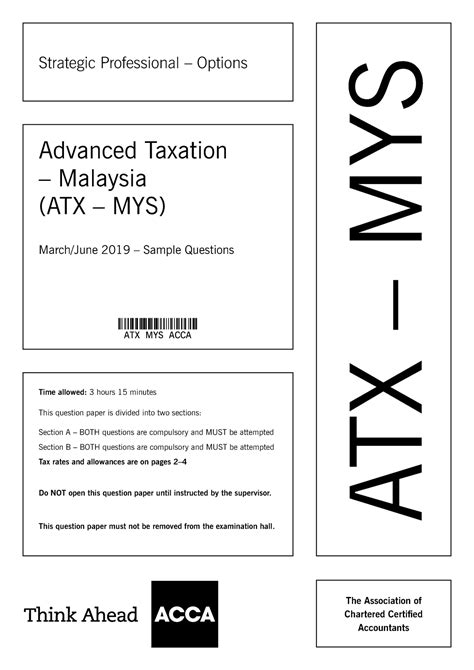 Pass Year For Advance Taxation Strategic Professional Options