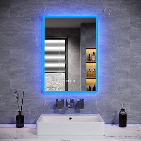 Emke X Mm Backlit Illuminated Bluetooth Bathroom Mirror With