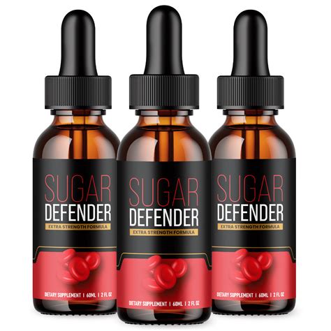 Healthly Sugar Defender Liquid Drops 3 Pack Maximum Strength Blood