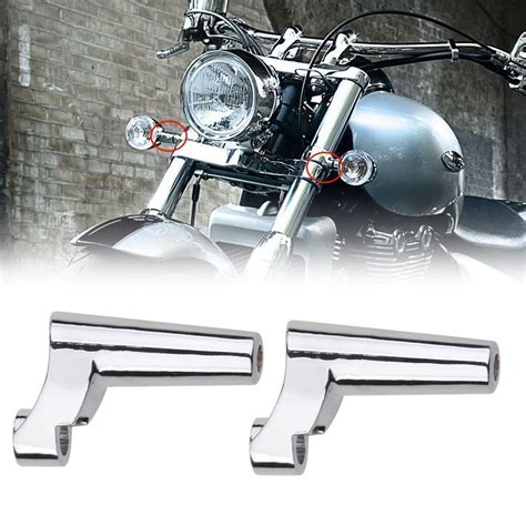 Buy Sliver Motorcycle Turn Signal Light Bracket Proauto Chrome