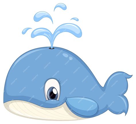 Cute Blue Whale Cartoon