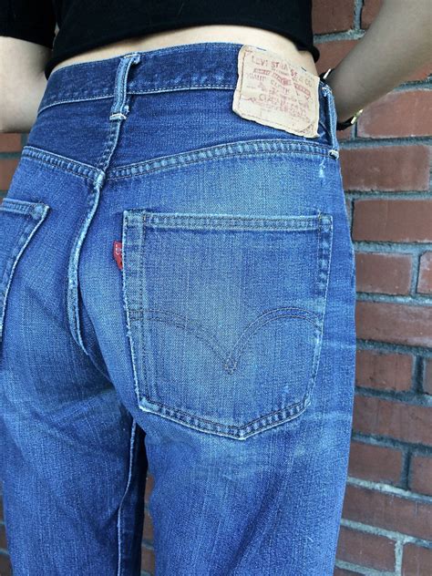 Sold 60s Levis 501 Big E Redline Selvedge Jeans 29 Waist Etsy High