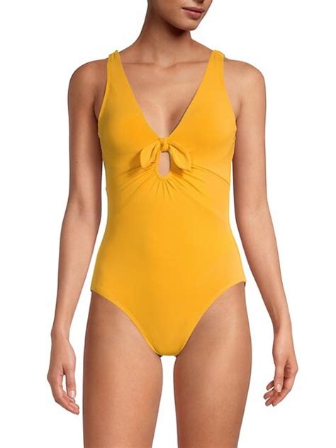 Robin Piccone Ava Plunge One Piece Swimsuit On Sale Saks Off 5th